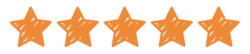 5 orange stars