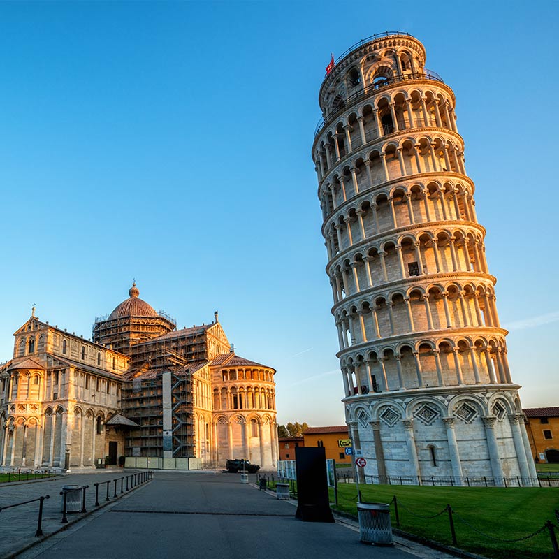 The leaning tower of Pisa